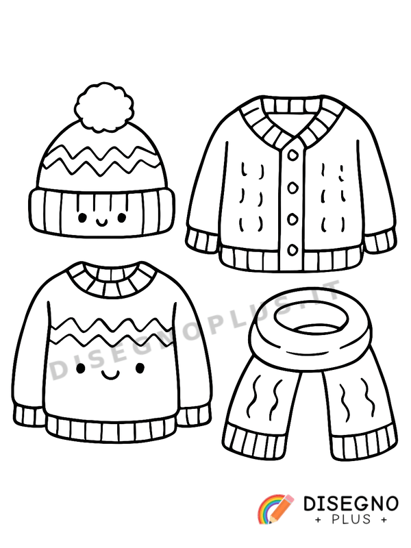 Disegno Abiti di lana da colorare