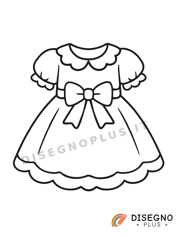 Disegno Abito per festa da colorare