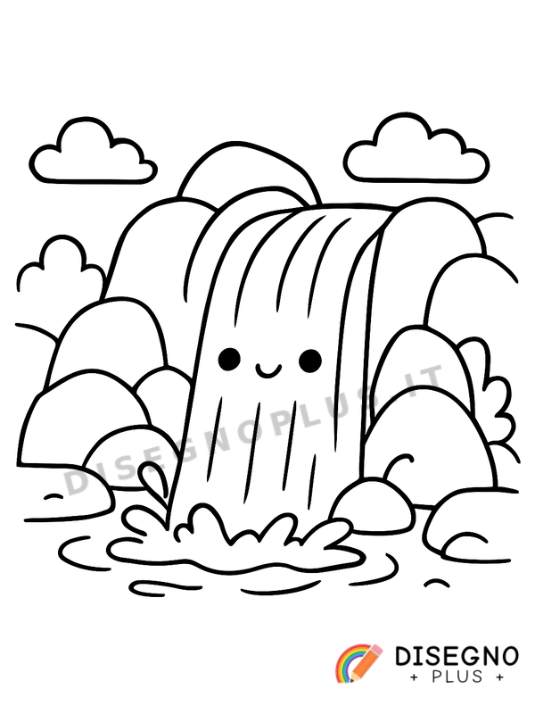 Disegno Acqua che cade da colorare