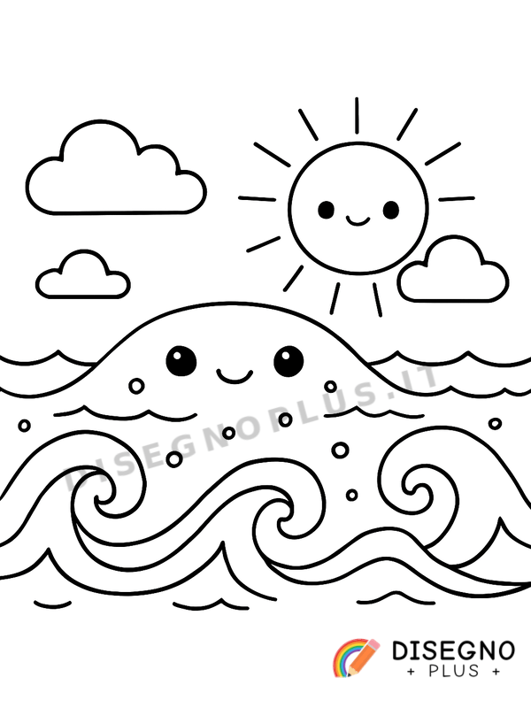 Disegno Acqua del mare da colorare