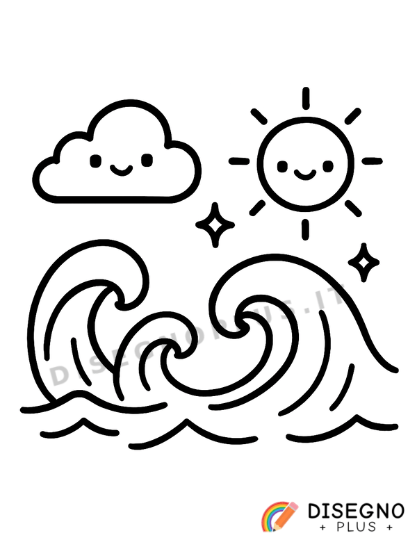 Disegno Acque del mare da colorare