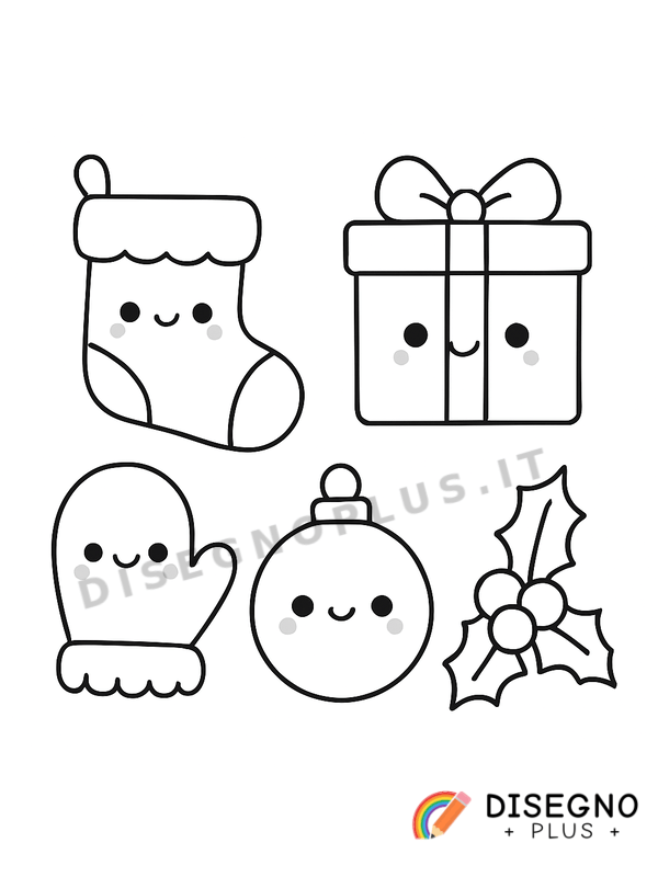 Disegno Addobbi natalizi da colorare