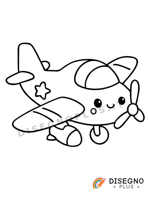 Disegno Aereo militare da colorare