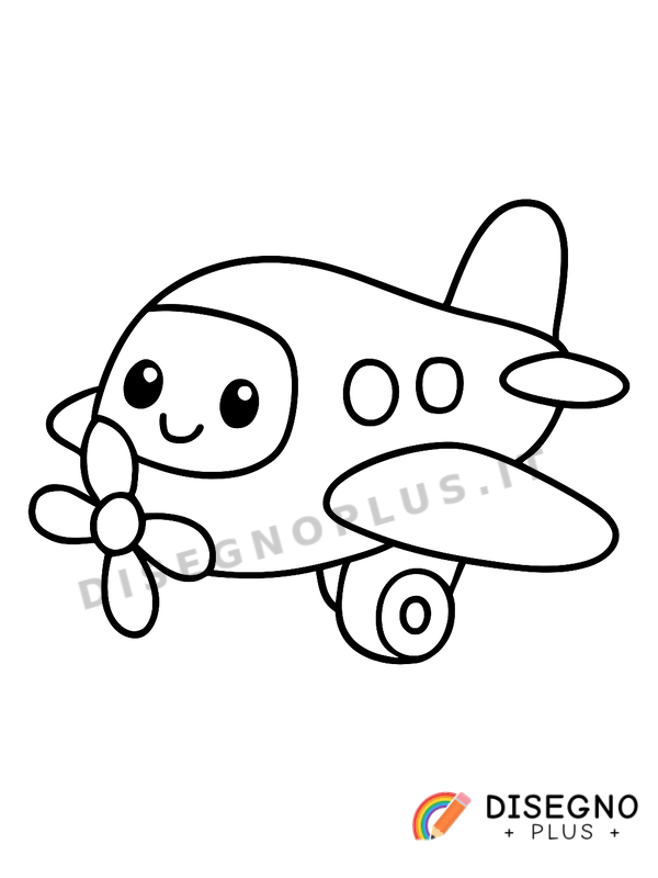Disegno Aeroplano giocattolo da colorare