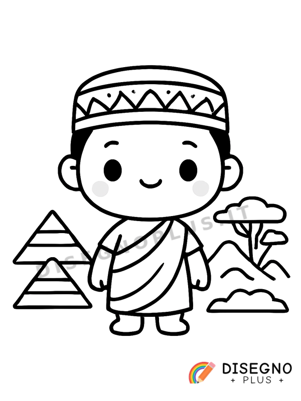 Disegno Africano da colorare