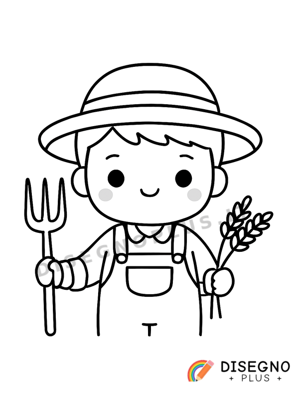 Disegno Agricoltore da colorare