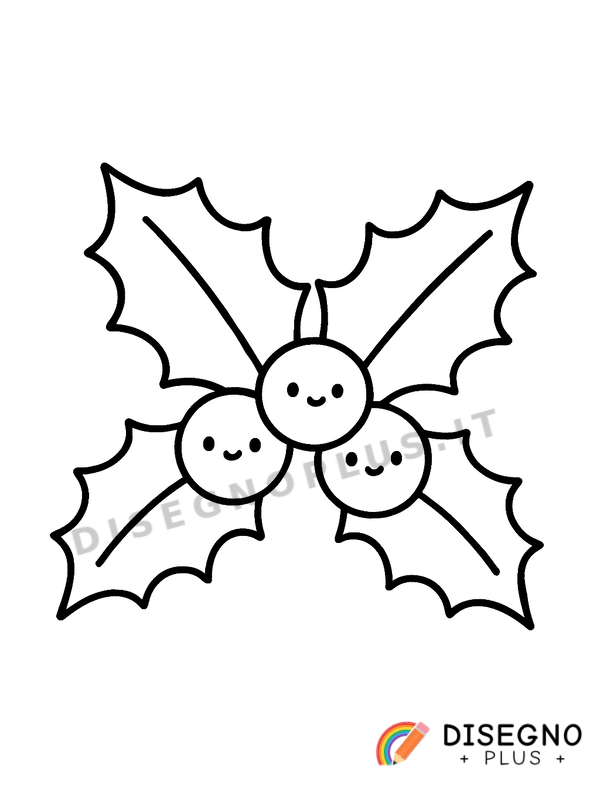 Disegno Agrifogli invernali da colorare