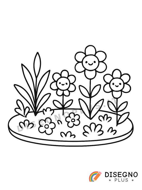 Disegno Aiuola da colorare