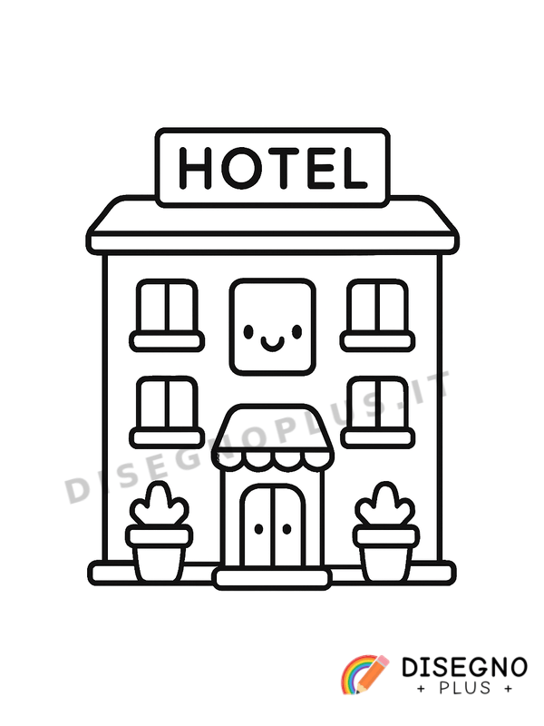 Disegno Albergo da colorare