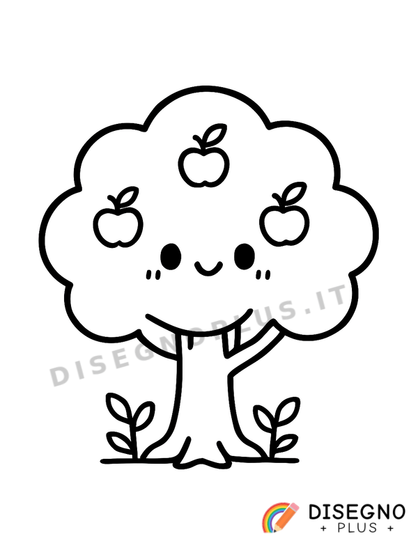 Disegno Albero da giardino da colorare