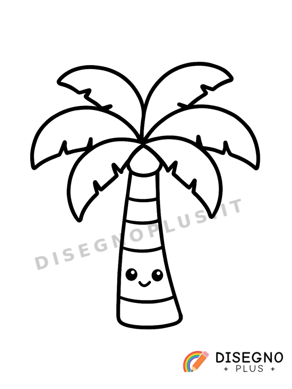 Disegno Albero di palma da colorare