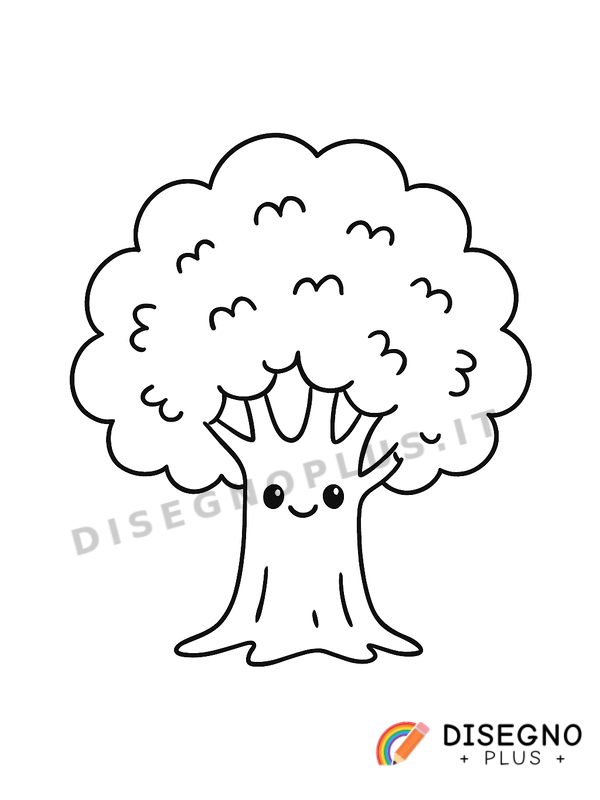 Disegno Albero di quercia con rami maestosi   da stampare e colorare