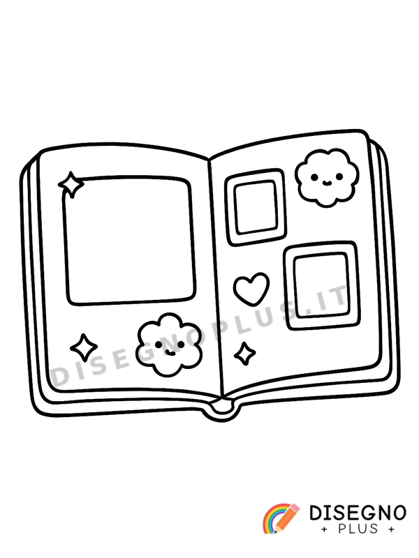 Disegno Album di fotografie da colorare