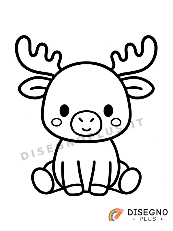 Disegno Alce da colorare
