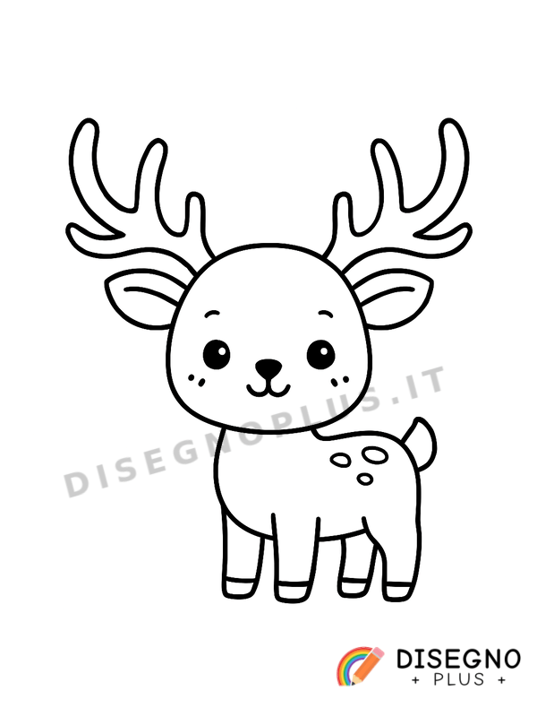 Disegno Alci con grandi corna da colorare