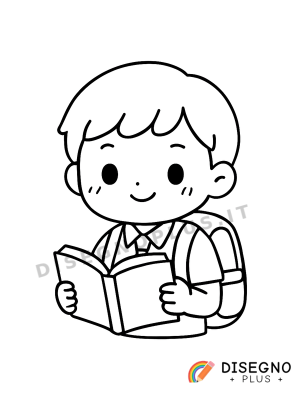 Disegno Alunno da colorare