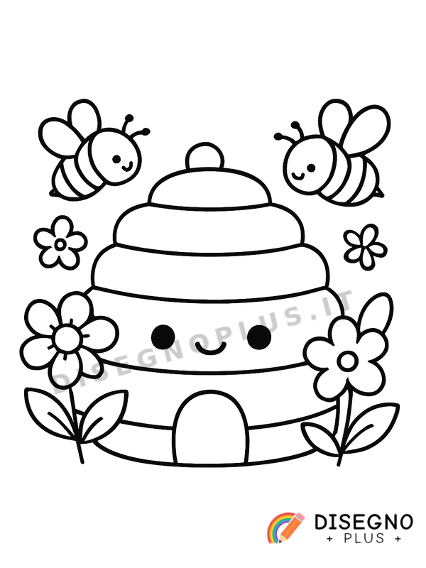 Disegno Alveare da colorare