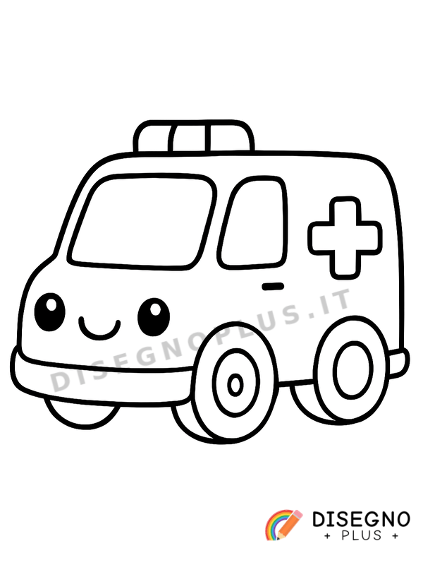 Disegno Ambulanza da colorare