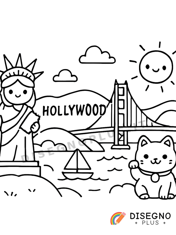 Disegno America da colorare