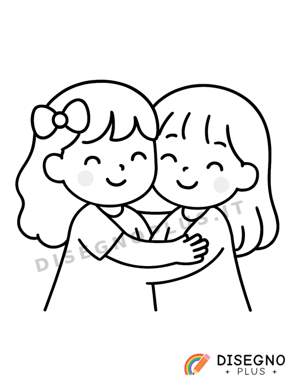 Disegno Amica da colorare