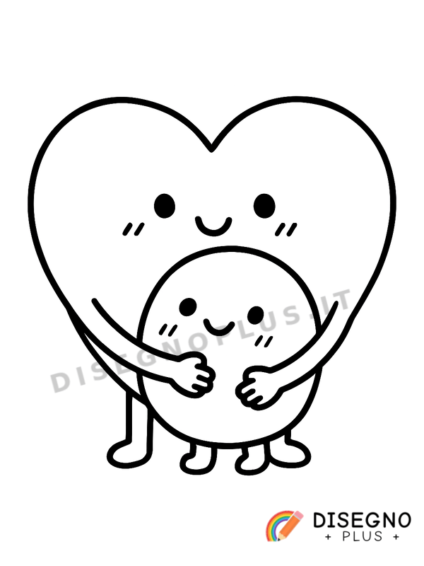 Disegno Amico del cuore da colorare