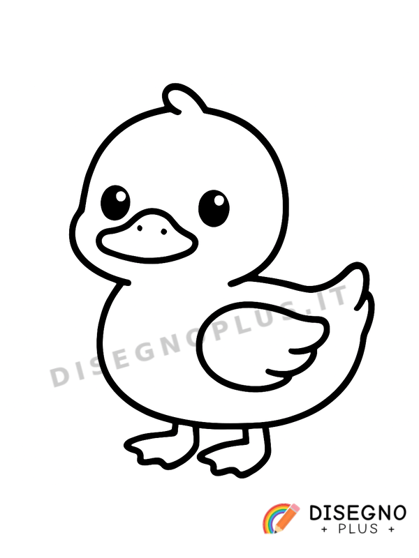 Disegno Anatrotto da colorare