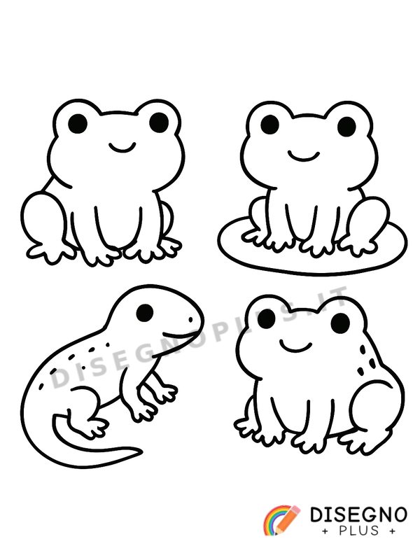 Disegno Anfibi acquatici da colorare