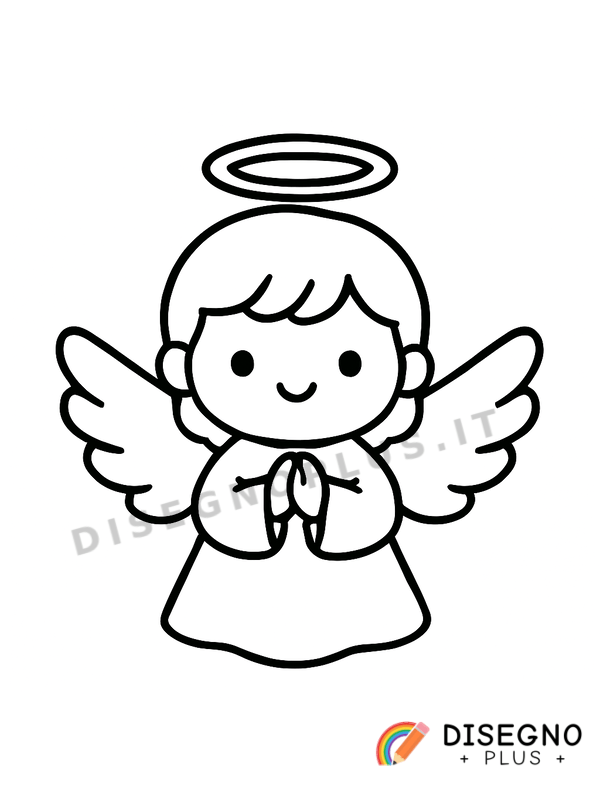 Disegno Angelo da colorare