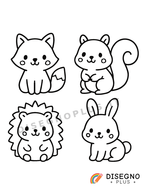 Disegno Animale del bosco da colorare