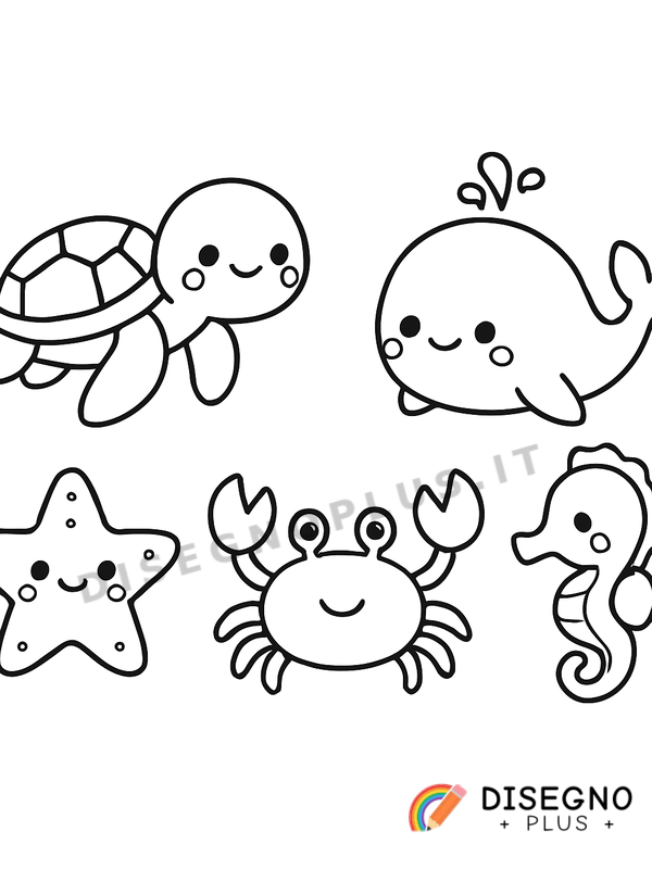 Disegno Animale del mare da colorare