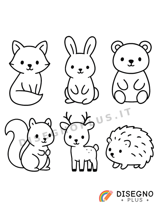 Disegno Animale della foresta da colorare