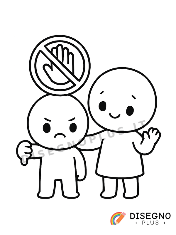 Disegno Anti-bullismo da colorare