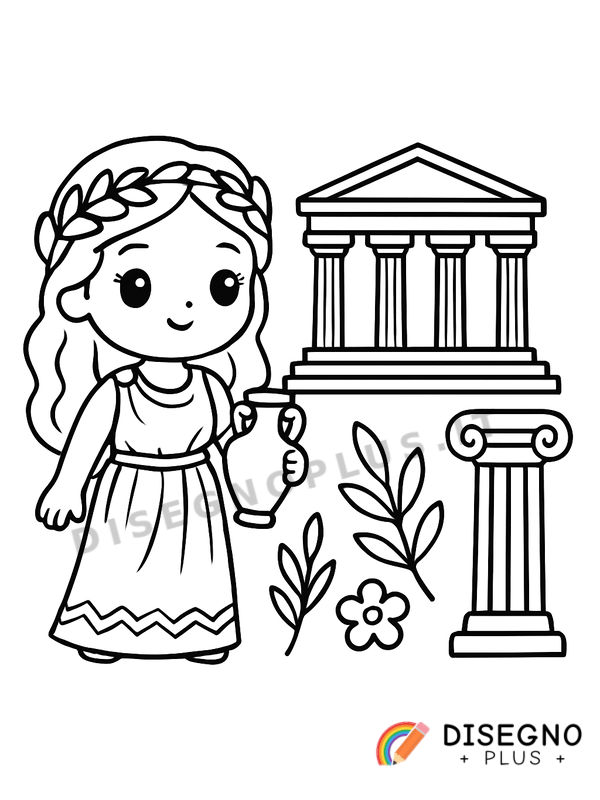 Disegno Antica Grecia da colorare