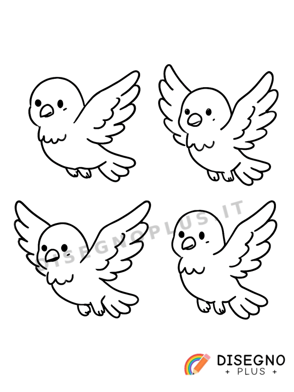 Disegno Aquile in volo da colorare