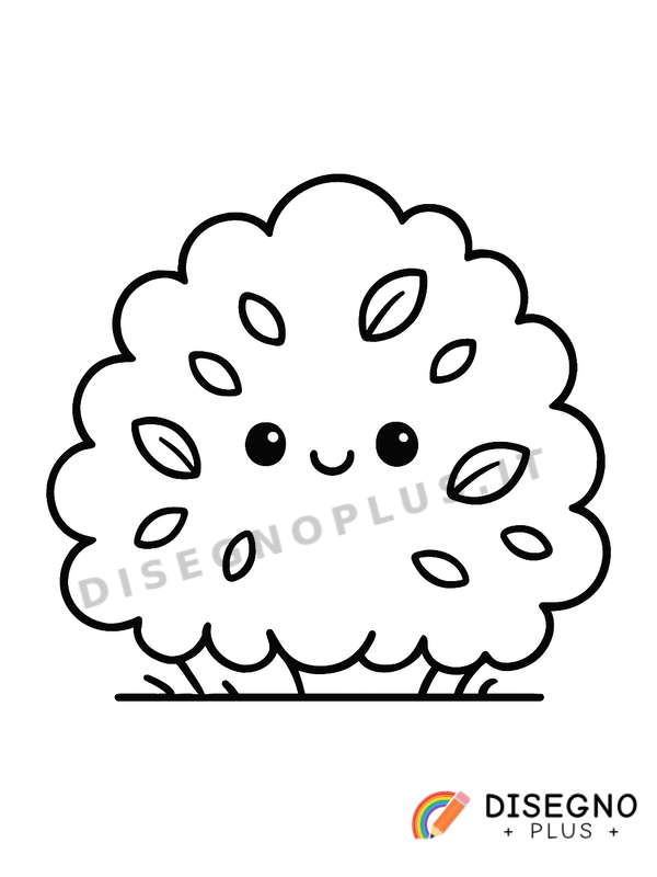 Disegno Arbusto del giardino da colorare