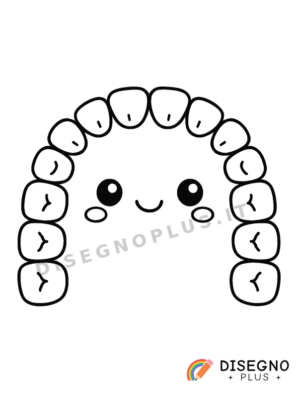 Disegno Arcata dentale da colorare