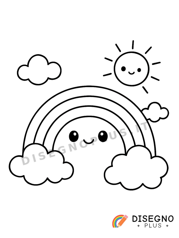 Disegno Arcobaleno da colorare