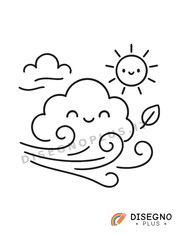 Disegno Aria in movimento da colorare