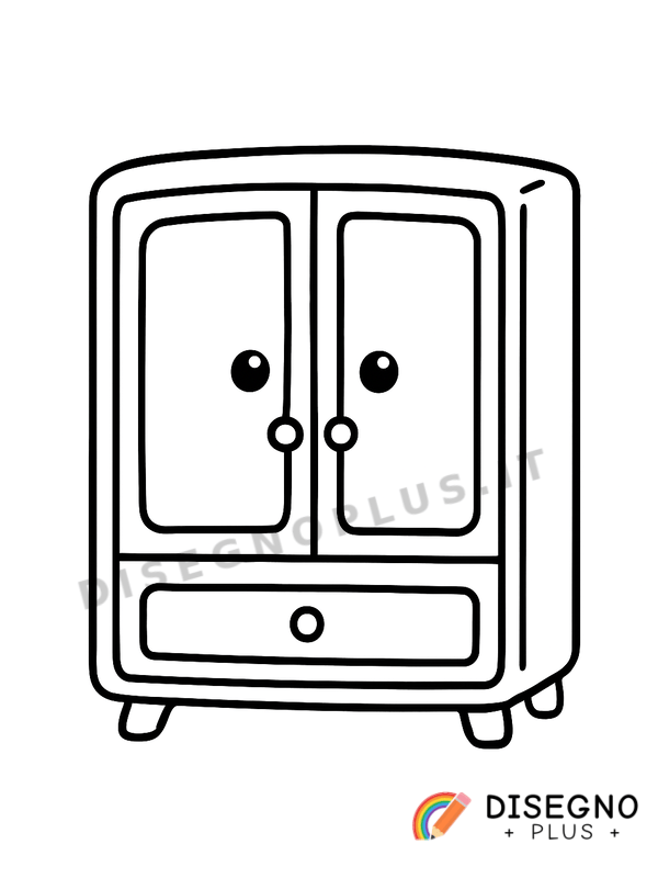 Disegno Armadi di legno da colorare