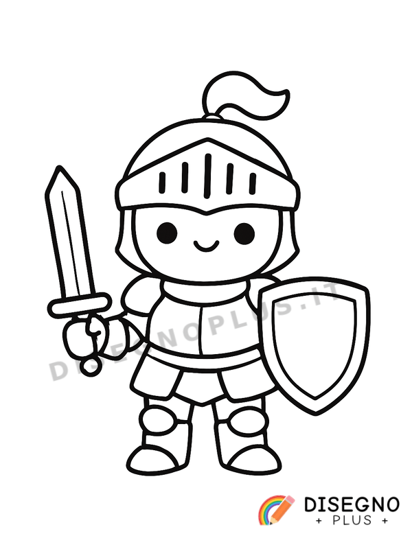 Disegno Armatura del cavaliere da colorare