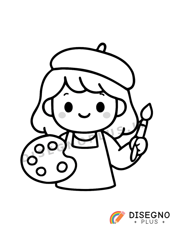 Disegno Artista da colorare