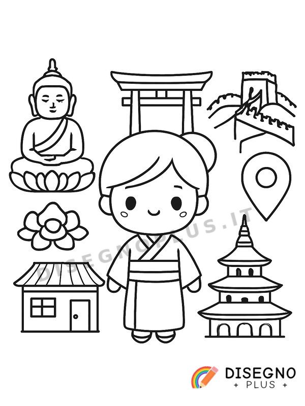 Disegno Asia da colorare