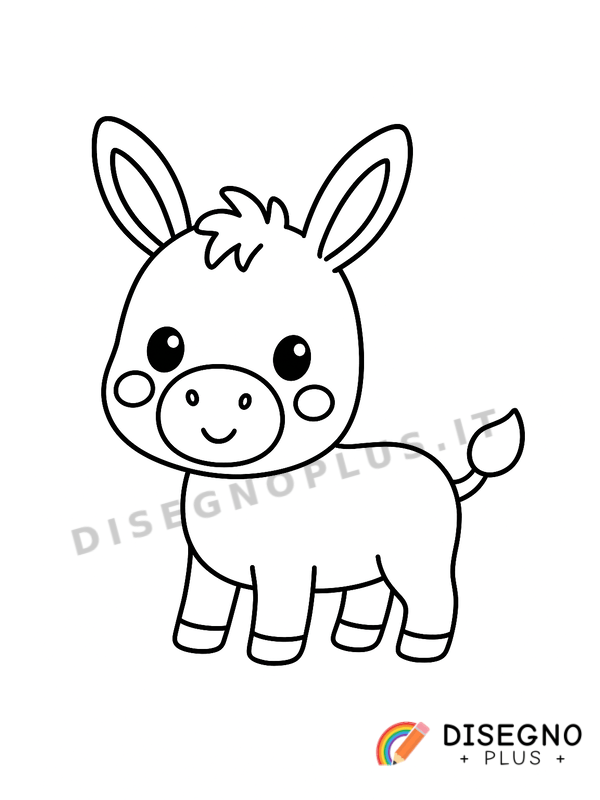 Disegno Asinello da colorare