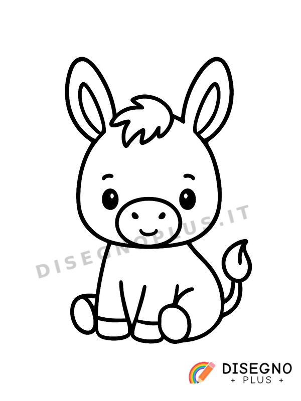 Disegno Asino da colorare