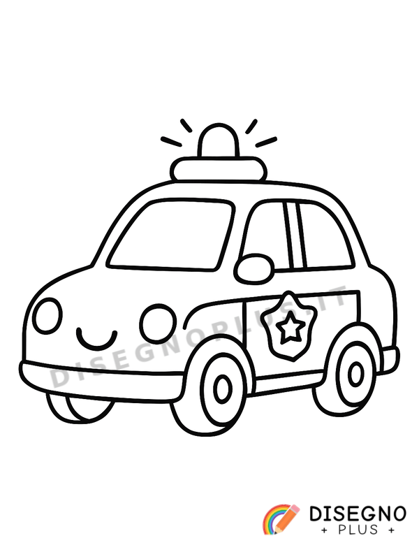 Disegno Auto della polizia da colorare