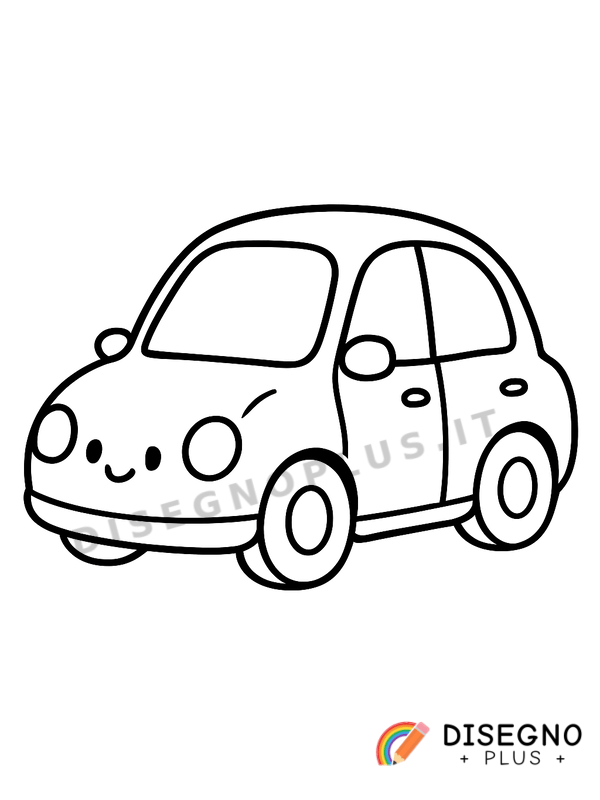 Disegno Auto piccola giocattolo rossa   da stampare e colorare