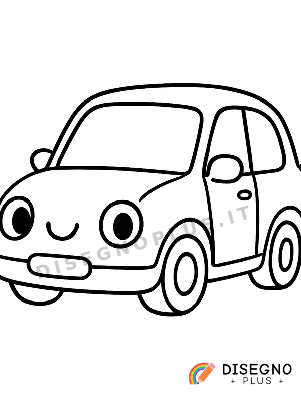 Disegno Automobile con portiere e finestrini   da stampare e colorare