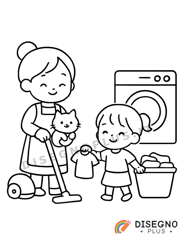 Disegno Azione quotidiana da colorare