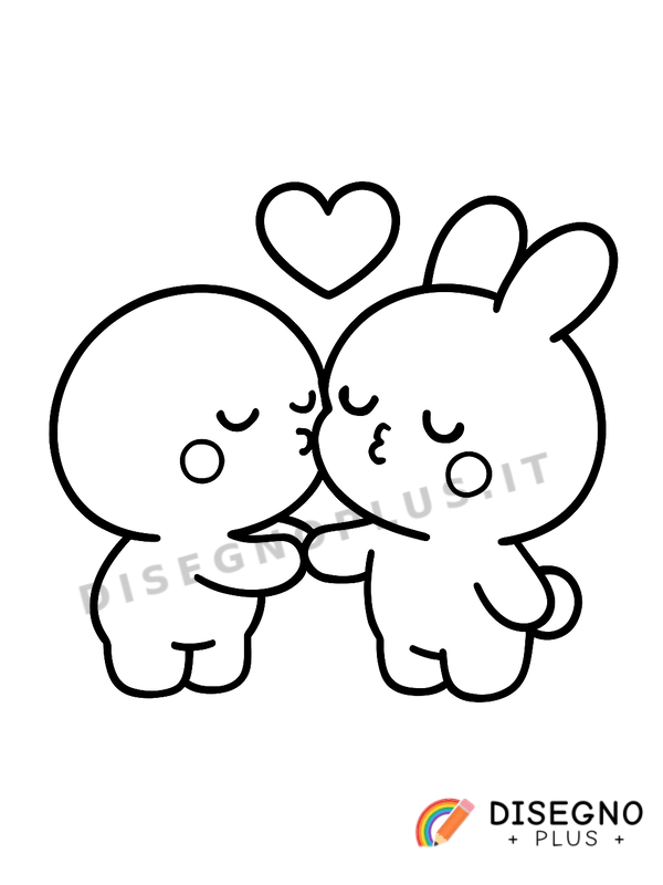 Disegno Bacio da colorare