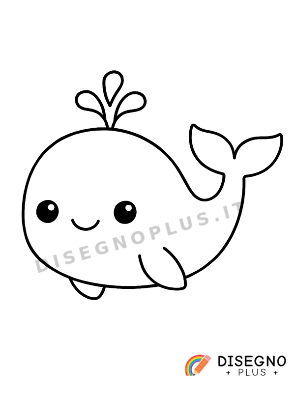 Disegno Balena da colorare
